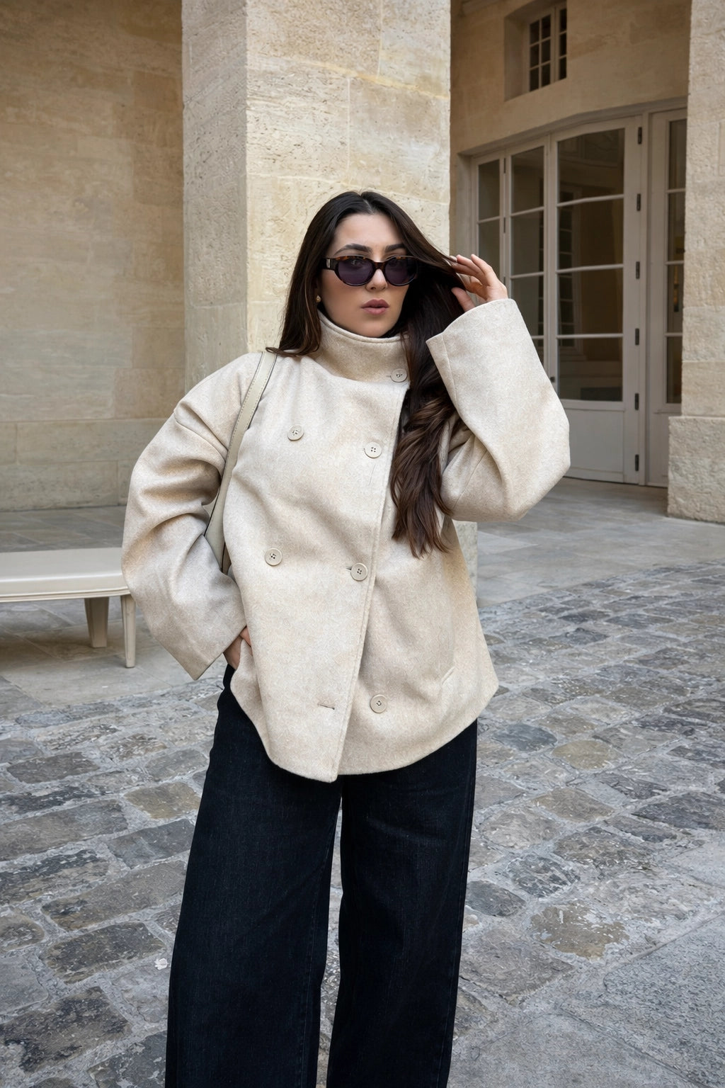 Alven Cropped Lapel Coat