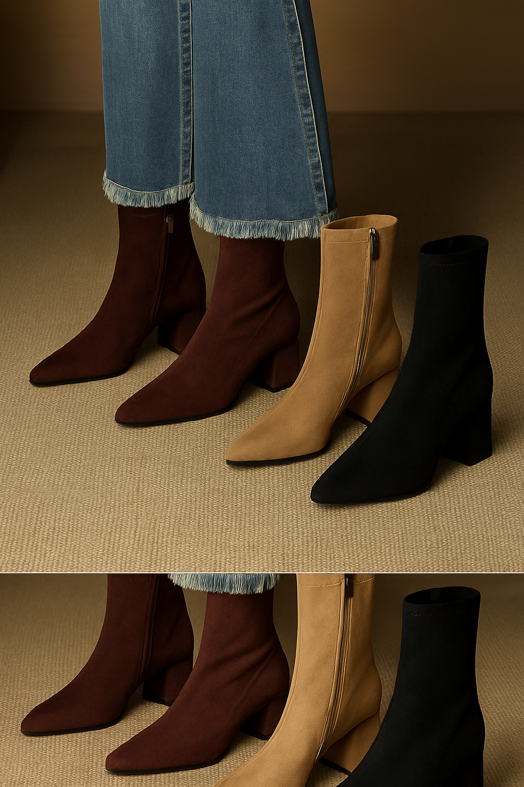Alora Genuine Suede Boots